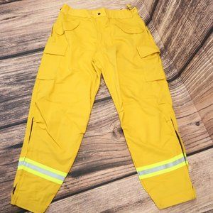 PGI FireLine Flame Resistant Firefighter Wildland Overpant Yellow Cargo New Lg